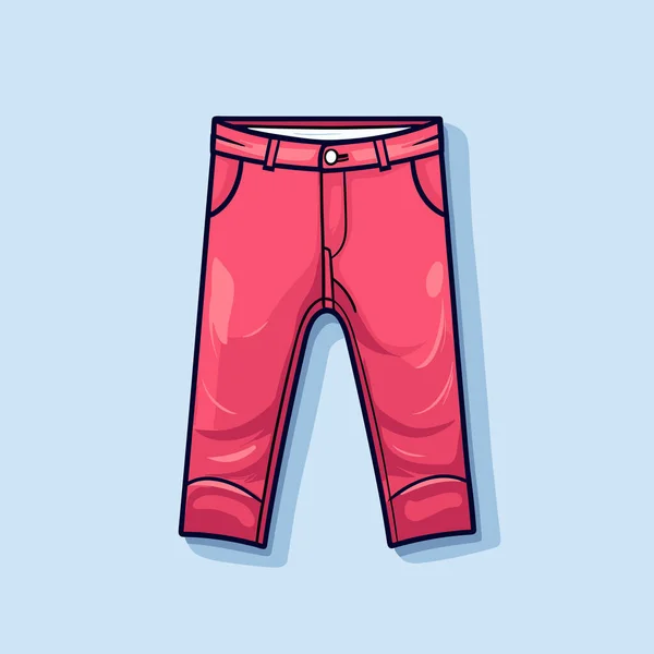 Par Pantalones Rosados Sobre Fondo Azul — Vector de stock