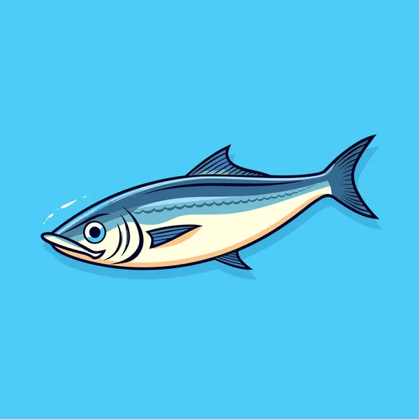 Ryba Která Koupe Vodě — Stockový vektor