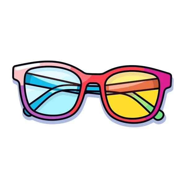 Ett Par Glasögon Med Ett Par Solglasögon Ovanpå — Stock vektor
