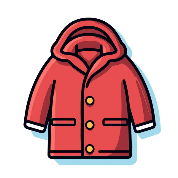 Червона Куртка Капюшоном Ньому — стоковий вектор