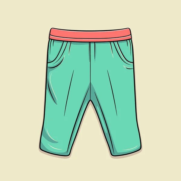 Dibujo Par Pantalones Azules — Vector de stock