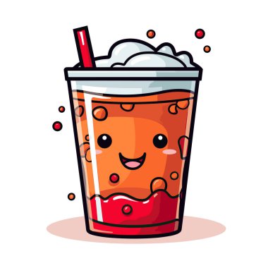 İçinde pipet olan bir bardak soda.