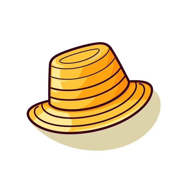Μια Στοίβα Κίτρινα Καπέλα Λευκό Φόντο — Διανυσματικό Αρχείο