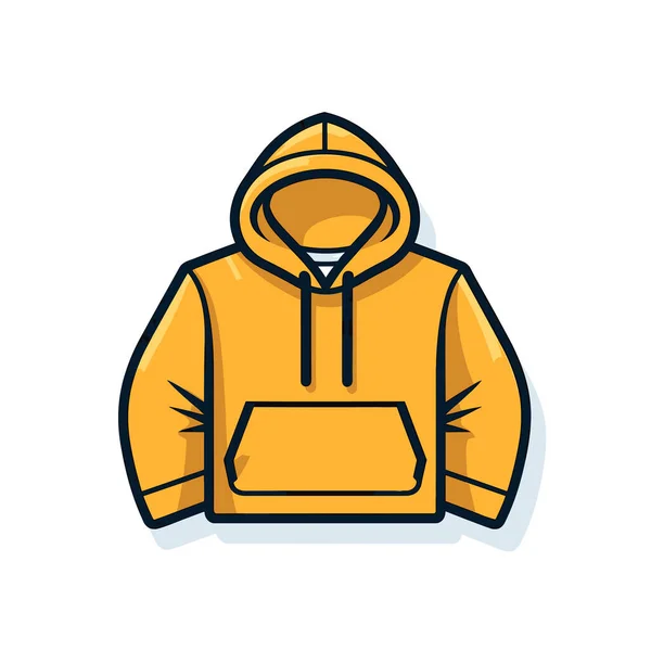 Yellow Sweatshirt Hoodie — Stock Vector
