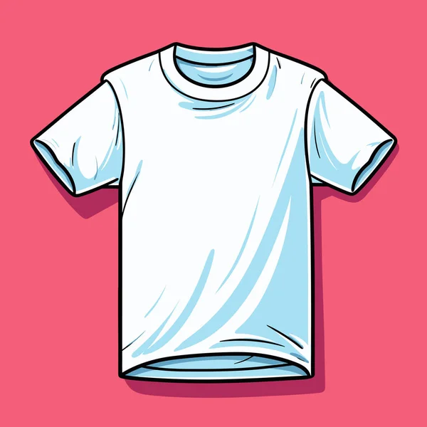 Una Camiseta Blanca Sobre Fondo Rosa — Archivo Imágenes Vectoriales