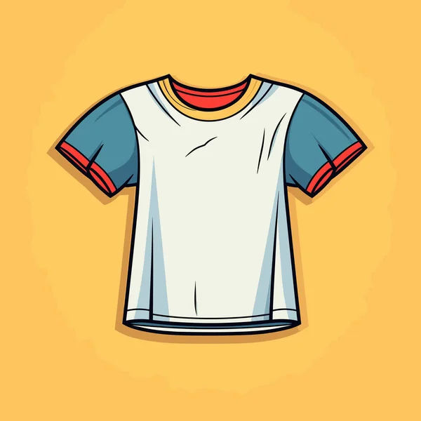 Una Camiseta Cuelga Una Pared Amarilla — Archivo Imágenes Vectoriales