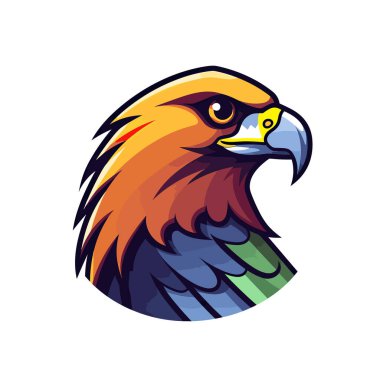 Sarı gagalı renkli bir kuş.