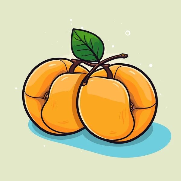 Egy Pár Narancs Egymás Tetején — Stock Vector