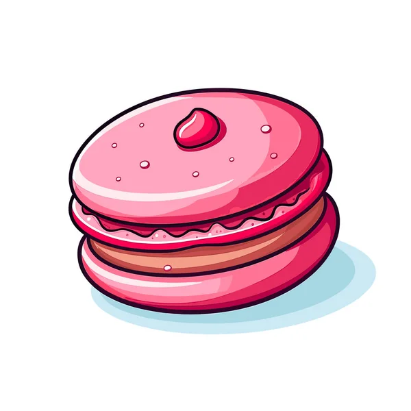 Рожевий Пончик Сидить Купі Пончиків — стоковий вектор