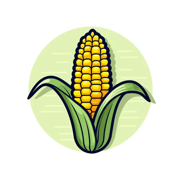 Изображение Кукурузы Початке — стоковый вектор