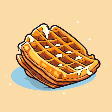 Birbirinin üzerine oturmuş bir yığın waffle.