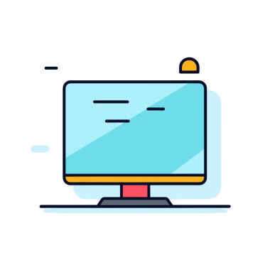 Üzerinde sarı ışık olan bir bilgisayar ekranı.