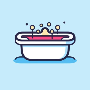 Mavi arka planda yemek dolu bir kase.