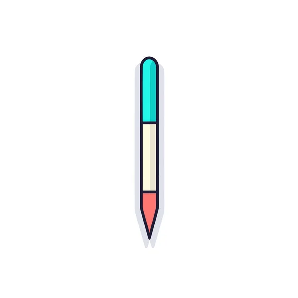 Egy Ceruza Radírral Tetején — Stock Vector