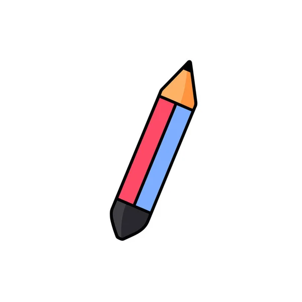 Kırmızı Mavi Uçlu Bir Kalem — Stok Vektör