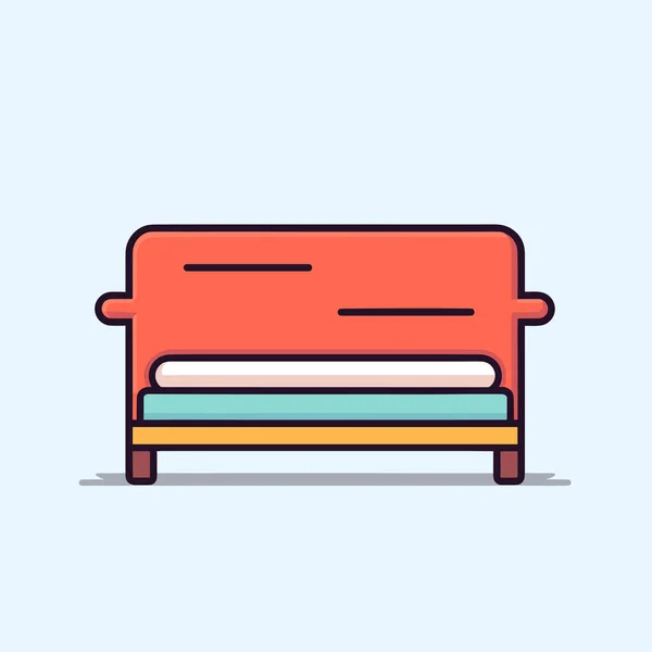 Eine Couch Mit Einer Matratze Darauf — Stockvektor