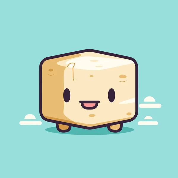 Ein Stück Brot Mit Einem Lächeln Drauf — Stockvektor