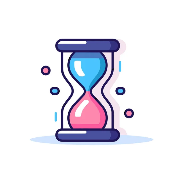 Hourglass Pink Blue Sand — Stock Vector