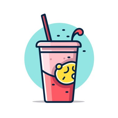 İçinde pipet ve limon olan bir içecek.