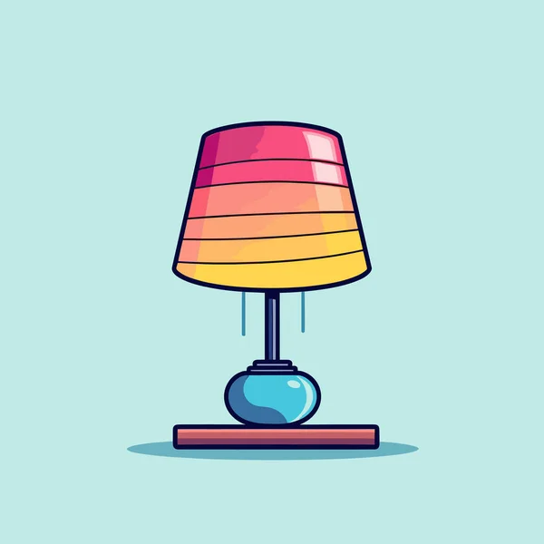 Eine Lampe Die Auf Einem Tisch Steht — Stockvektor