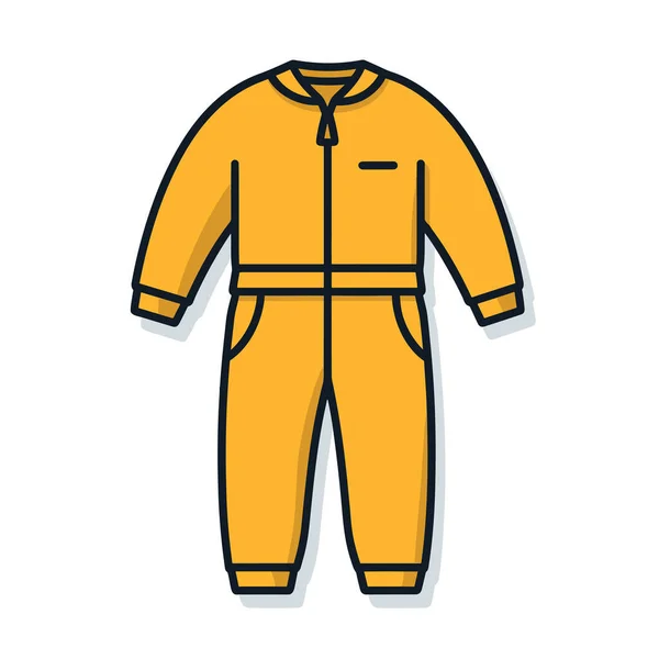 一个没有脚的黄色婴儿的衣服 — 图库矢量图片