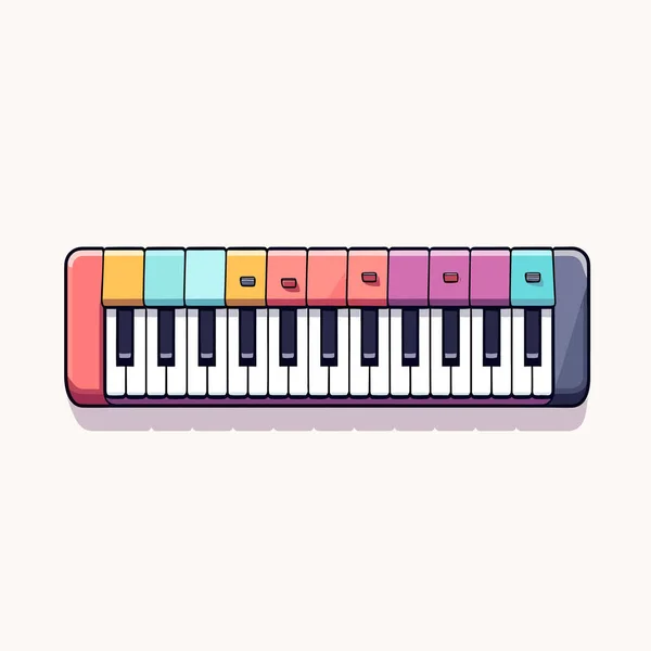 键盘上面有彩虹键盘的键盘 — 图库矢量图片