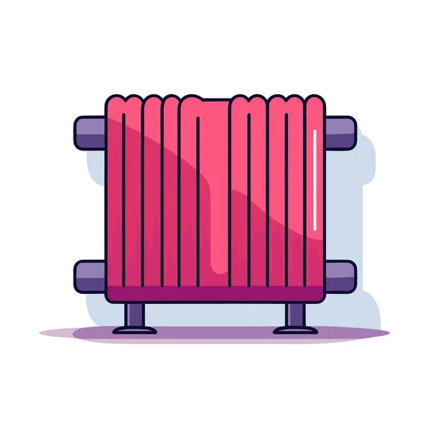 Een Roze Kachel Zittend Een Tafel — Stockvector