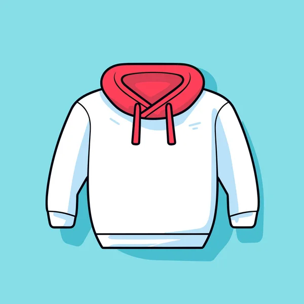 White Sweatshirt Red Hoodie — Stock Vector