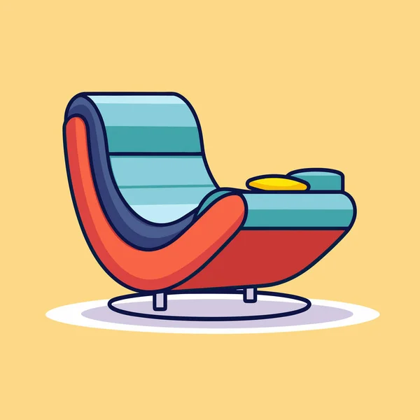 Židle Která Sedí Stole — Stockový vektor