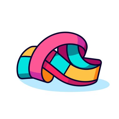 Yerde renkli bir nesne var.