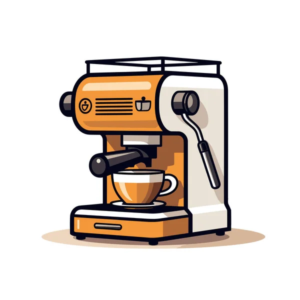 Üstünde fincan olan bir kahve makinesi.