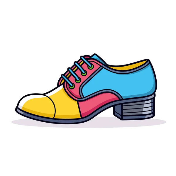 Pair Colorful Shoes White Background — Stock Vector