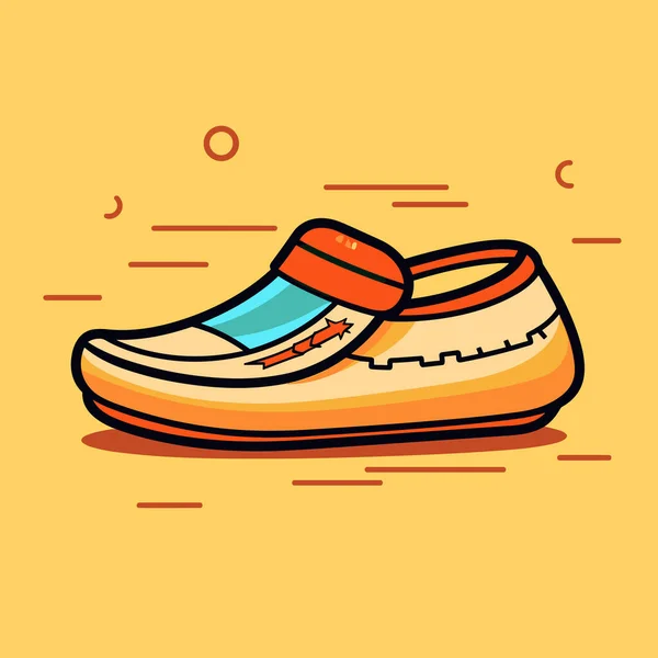 一双黄底的鞋子 — 图库矢量图片