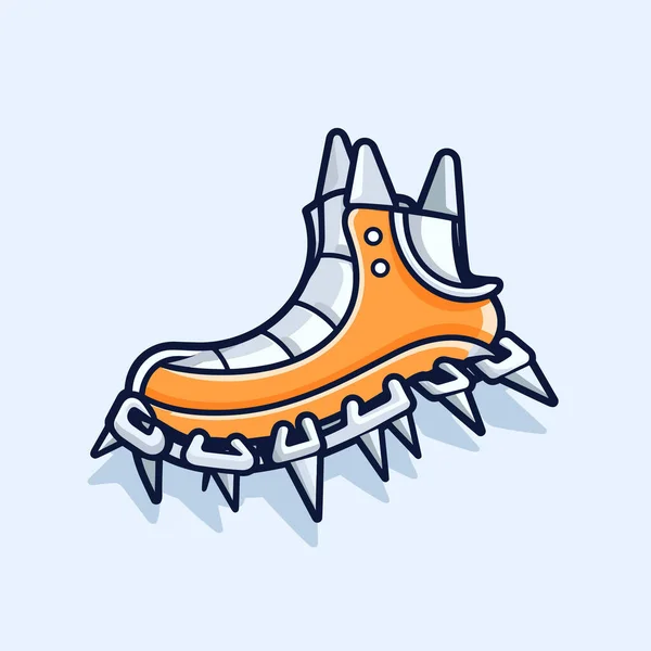 Zapato Naranja Con Púas — Vector de stock