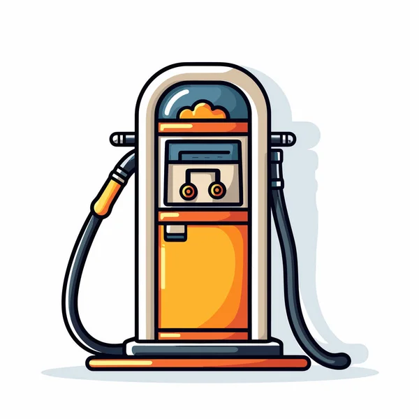 Cartoon Gas Pump Yellow Tank — Stock Vector