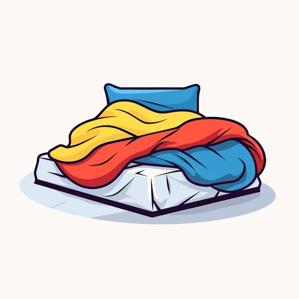 Ein Kleiderständer Mit Mehreren Handtüchern Darauf — Stockvektor