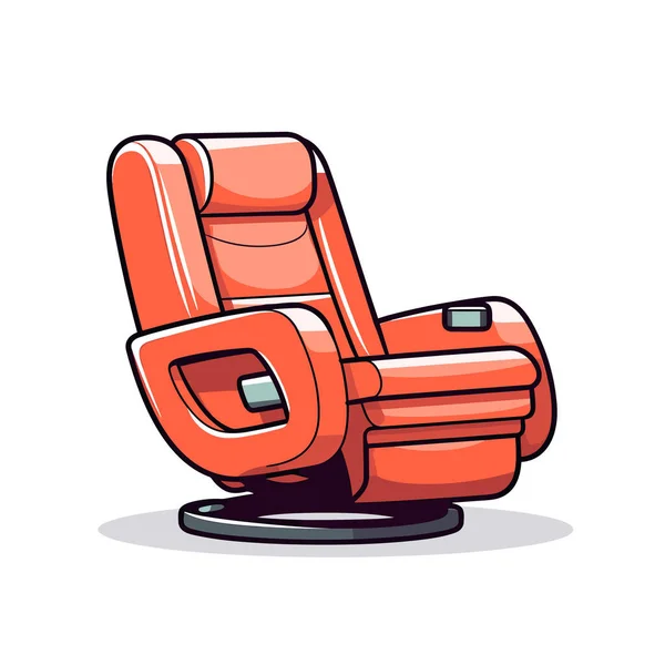 Oranžové Křeslo Které Sedí Stole — Stockový vektor