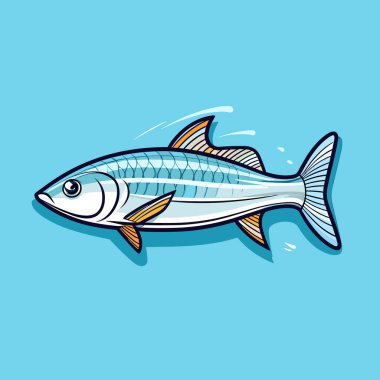 Suyun üstünde yüzen bir balık.