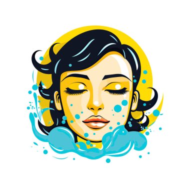 Gözleri kapalı ve gözleri kapalı bir kadın.