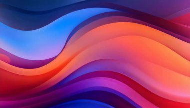 Duvar kağıdı pankartları ve web siteleri gibi çeşitli kullanım alanları için 2B soyut arkaplan canlandırması ve modaya uygun sıvı renk gradyanı ve üst üste binen çizgi efektleri