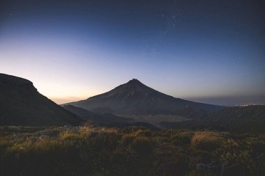 Beautiful landscape of Mount Taranaki, New Zealand clipart