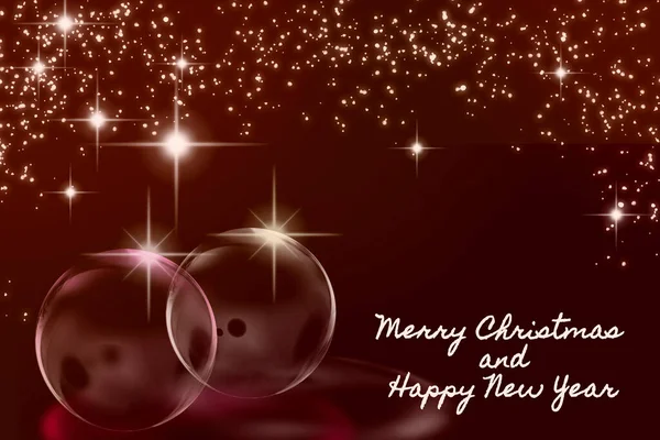 Dunkelrote Frohe Weihnachten Und Ein Gutes Neues Jahr Hintergrund Mit — Stockfoto