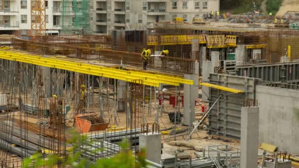 Gdansk Poland May 2022 Time Lapse Work Construction Site Multi — Video