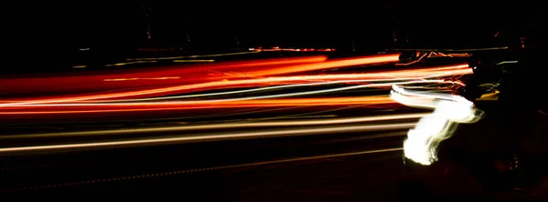 Φώτα Αυτοκινήτων Νύχτα Φώτα Του Δρόμου Νυχτερινή Πόλη Νυχτερινός Δρόμος — Φωτογραφία Αρχείου