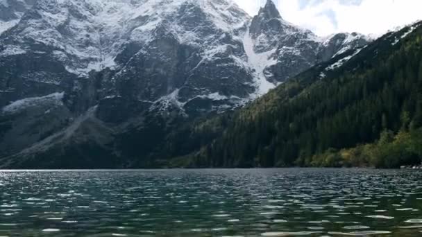 Tatra National Park Poland Famous Mountains Lake Morskie Oko Sea — Stock video