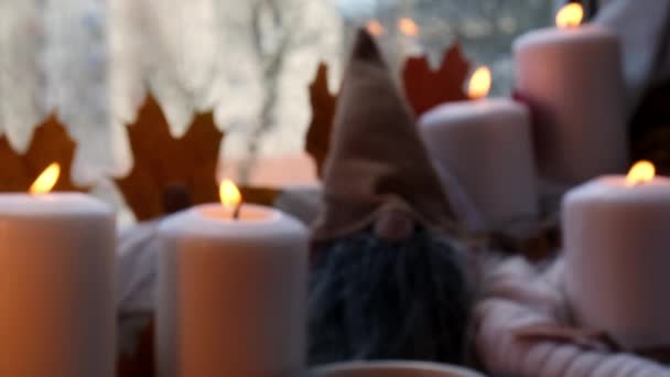 전통적 추수감사절 과헬로우 할로윈 개념은 하이힐 심미적 분위기가 아름다운 가을의 — 비디오