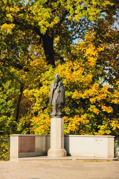 폴란드 2022 근처에 니콜라우스 코페르니쿠스 니콜라우스 코페르니쿠스는 시가지에 동상을 세웠습니다 — 스톡 사진