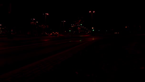 Transportation Abstract Traffic Lights Moving Time Lapse Red Blue Light — Video