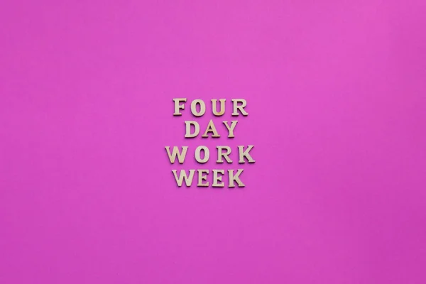 Daagse Werkweek Symbool Houten Letters Daagse Werkweek Concept Moderne Aanpak — Stockfoto