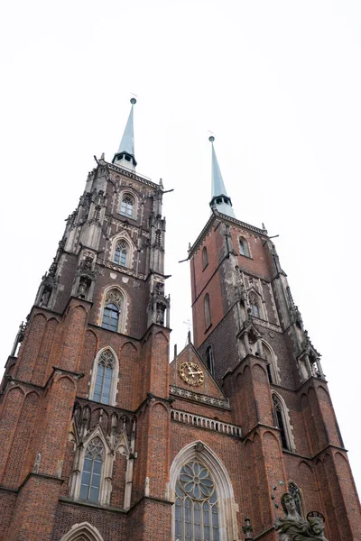 Wroclaw Puola Toukokuu 2023 Yksityiskohdat Wroclawin Katedraalista Tumski Saarella Historiallinen — kuvapankkivalokuva